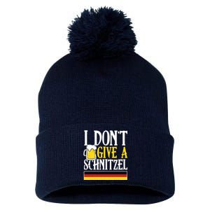 I Dont Give A Schnitzel German Beer Wurst Funny Oktoberfest Pom Pom 12in Knit Beanie