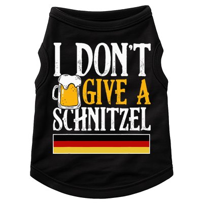 I Don't Give A Schnitzel German Beer Wurst Doggie Tank