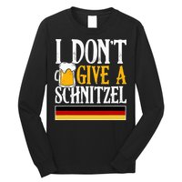 I Don't Give A Schnitzel German Beer Wurst Long Sleeve Shirt