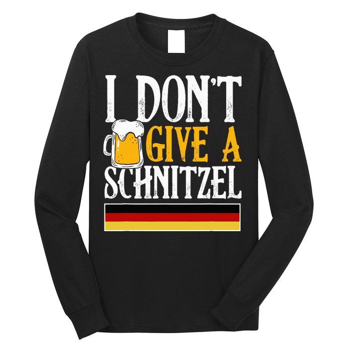 I Don't Give A Schnitzel German Beer Wurst Long Sleeve Shirt