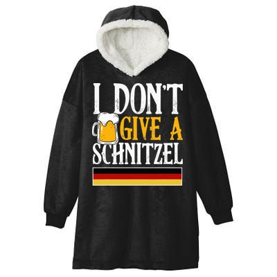 I Don't Give A Schnitzel German Beer Wurst Hooded Wearable Blanket