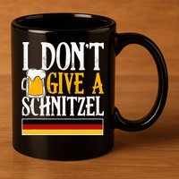 I Don't Give A Schnitzel German Beer Wurst 11oz C Handle Ceramic Mug