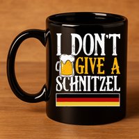 I Don't Give A Schnitzel German Beer Wurst 11oz C Handle Ceramic Mug