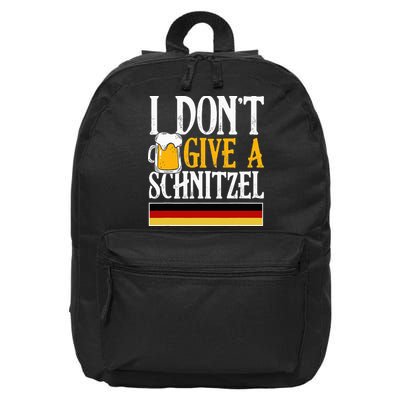 I Don't Give A Schnitzel German Beer Wurst 16 in Basic Backpack