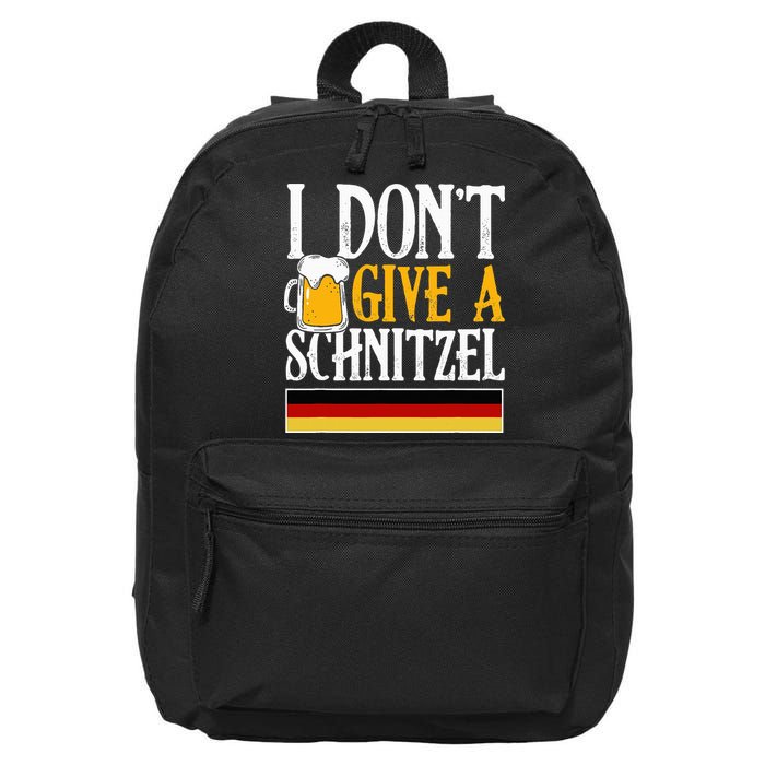 I Don't Give A Schnitzel German Beer Wurst 16 in Basic Backpack