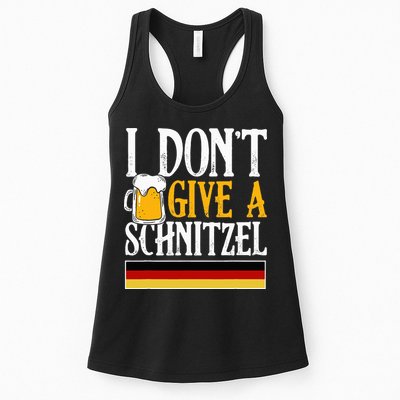 I Don't Give A Schnitzel German Beer Wurst Womens Tank Top