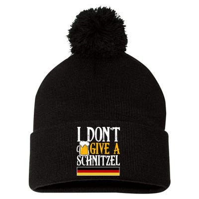 I Don't Give A Schnitzel German Beer Wurst Pom Pom 12in Knit Beanie