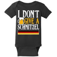 I Don't Give A Schnitzel German Beer Wurst Baby Bodysuit