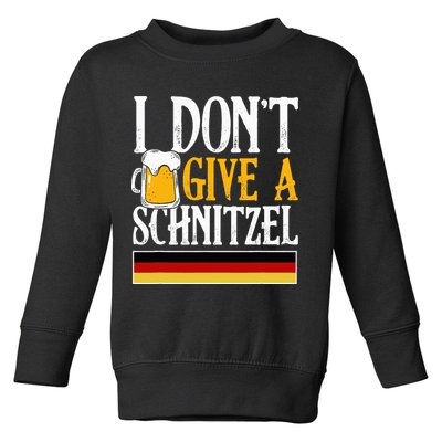 I Don't Give A Schnitzel German Beer Wurst Toddler Sweatshirt