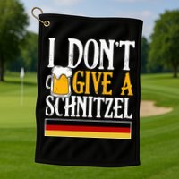I Don't Give A Schnitzel German Beer Wurst Golf Towel