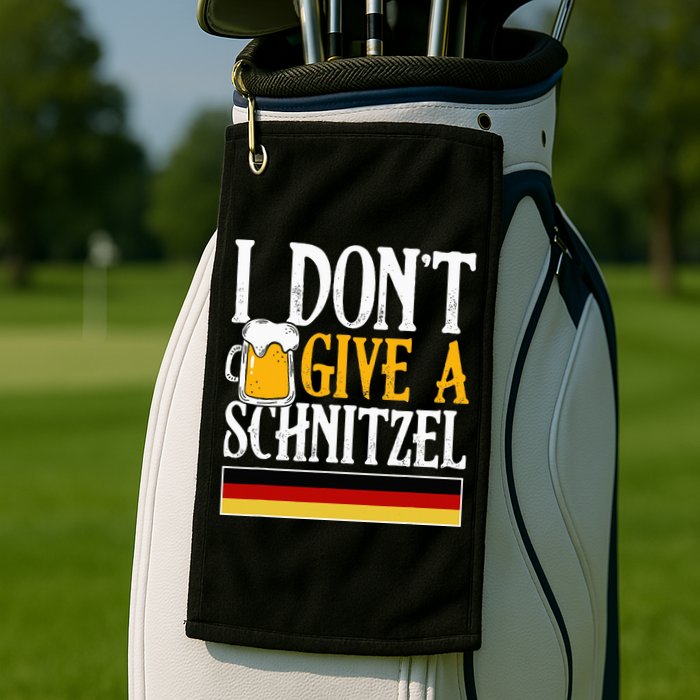 I Don't Give A Schnitzel German Beer Wurst Golf Towel