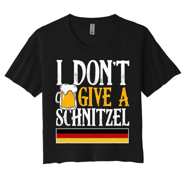 I Don't Give A Schnitzel German Beer Wurst Crop Top