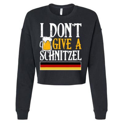 I Don't Give A Schnitzel German Beer Wurst Cropped Pullover Crew