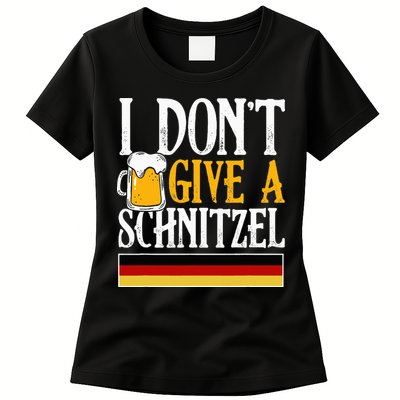I Don't Give A Schnitzel German Beer Wurst Womens T-Shirt