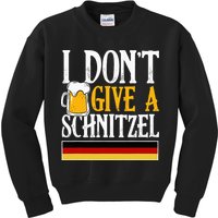 I Don't Give A Schnitzel German Beer Wurst Kids Sweatshirt