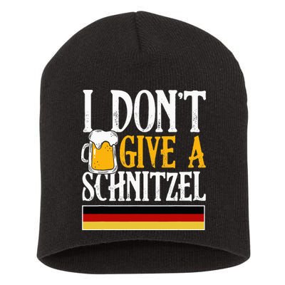 I Don't Give A Schnitzel German Beer Wurst Short Acrylic Beanie