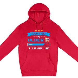 I Dont Get Older I Level Up Gift Gaming Birthday Funny Gift Premium Pullover Hoodie