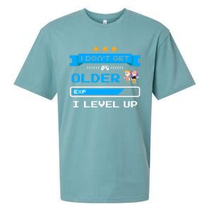 I Dont Get Older I Level Up Gift Gaming Birthday Funny Gift Sueded Cloud Jersey T-Shirt