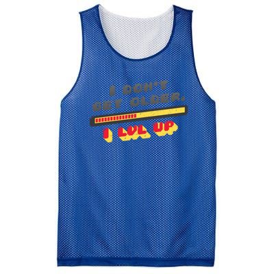 I Dont Get Older I Level Up Lvl Up Gamer Gaming Gift Mesh Reversible Basketball Jersey Tank