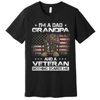 I'm Dad Grandpa And A Veteran Proud Us Grandpa Dad Veteran Gift Premium T-Shirt