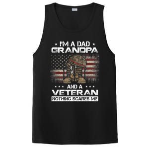 I'm Dad Grandpa And A Veteran Proud Us Grandpa Dad Veteran Gift PosiCharge Competitor Tank