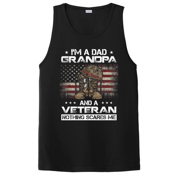 I'm Dad Grandpa And A Veteran Proud Us Grandpa Dad Veteran Gift PosiCharge Competitor Tank