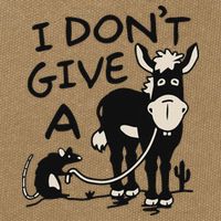 I DonT Give A Donkey Rat Funny Sarcastic Cotton Canvas Backpack