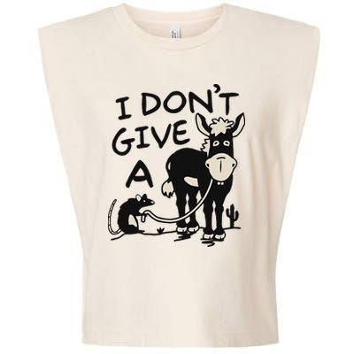 I DonT Give A Donkey Rat Funny Sarcastic Garment-Dyed Women's Muscle Tee