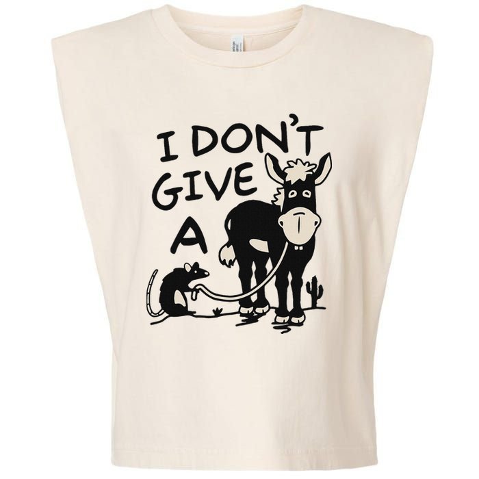 I DonT Give A Donkey Rat Funny Sarcastic Garment-Dyed Women's Muscle Tee