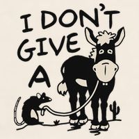 I DonT Give A Donkey Rat Funny Sarcastic Garment-Dyed Women's Muscle Tee