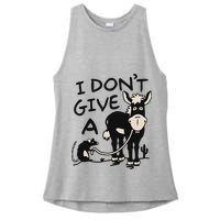 I DonT Give A Donkey Rat Funny Sarcastic Ladies PosiCharge Tri-Blend Wicking Tank