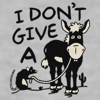 I DonT Give A Donkey Rat Funny Sarcastic Ladies PosiCharge Tri-Blend Wicking Tank