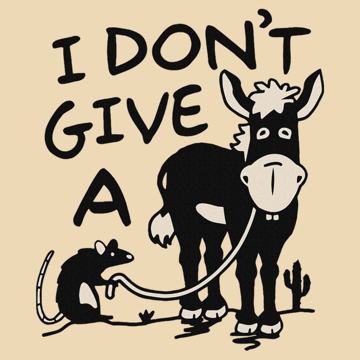 I DonT Give A Donkey Rat Funny Sarcastic Drawstring Bag