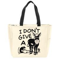 I DonT Give A Donkey Rat Funny Sarcastic Zip Tote Bag