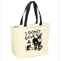 I DonT Give A Donkey Rat Funny Sarcastic Zip Tote Bag