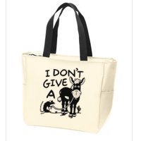 I DonT Give A Donkey Rat Funny Sarcastic Zip Tote Bag