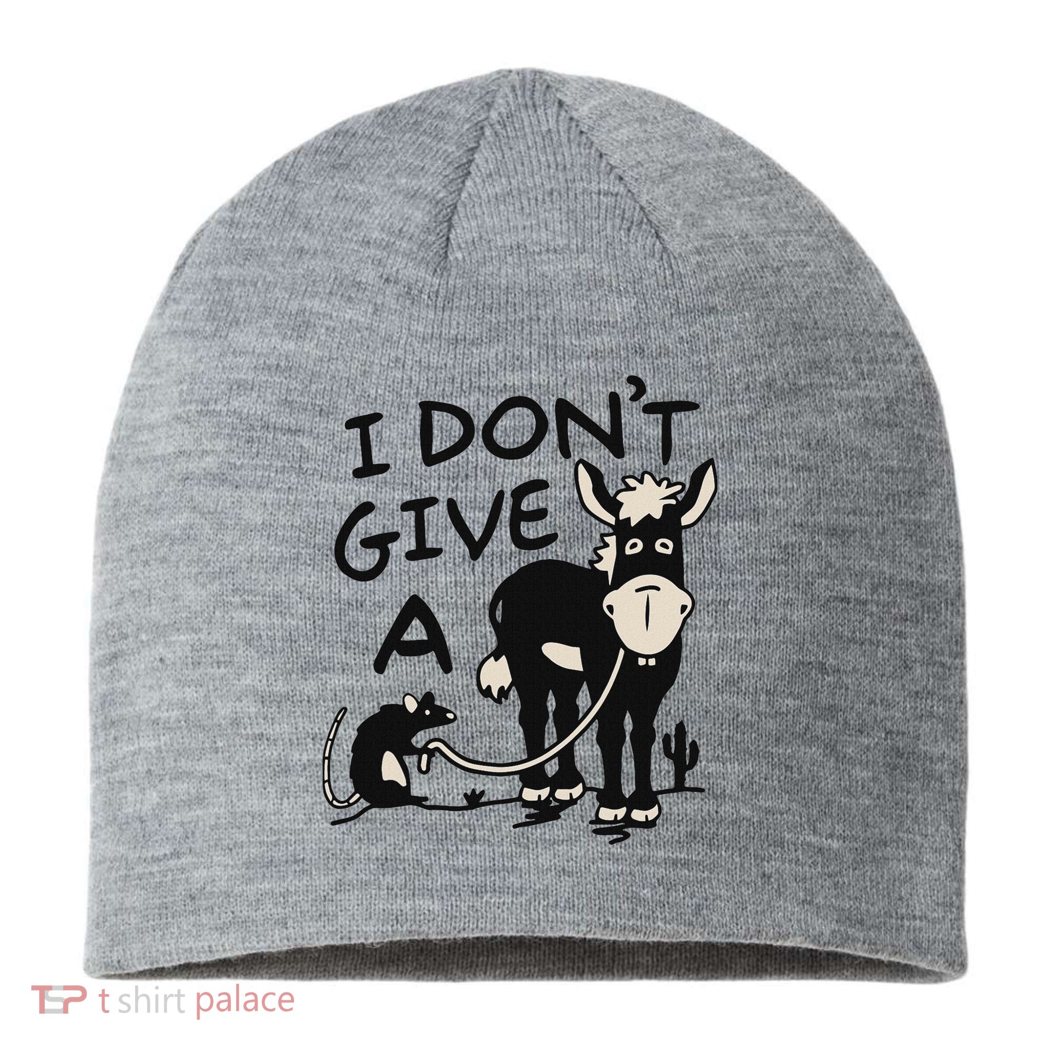 I DonT Give A Donkey Rat Funny Sarcastic Sustainable Beanie