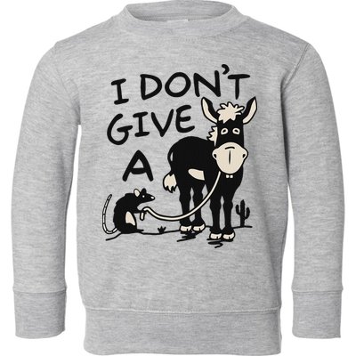 I DonT Give A Donkey Rat Funny Sarcastic Toddler Sweatshirt
