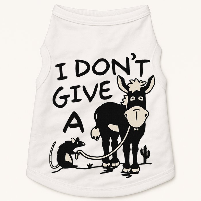 I DonT Give A Donkey Rat Funny Sarcastic Doggie Tank