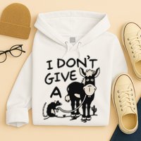I DonT Give A Donkey Rat Funny Sarcastic Hoodie