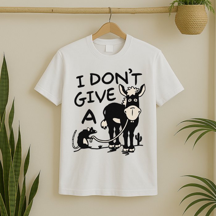 I DonT Give A Donkey Rat Funny Sarcastic T-Shirt
