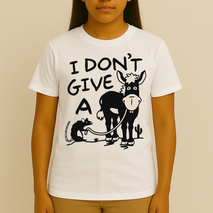 I DonT Give A Donkey Rat Funny Sarcastic T-Shirt