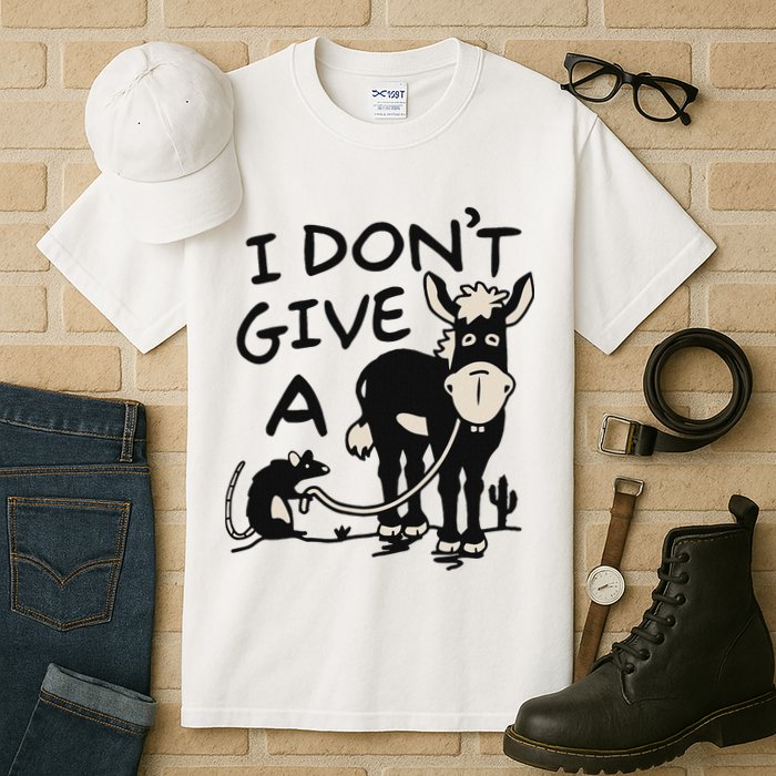 I DonT Give A Donkey Rat Funny Sarcastic Tall T-Shirt