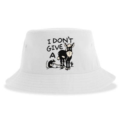 I DonT Give A Donkey Rat Funny Sarcastic Sustainable Bucket Hat
