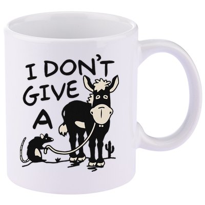 I DonT Give A Donkey Rat Funny Sarcastic 11oz C Handle Ceramic Mug