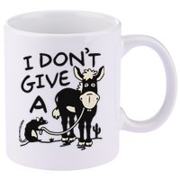 I DonT Give A Donkey Rat Funny Sarcastic 11oz C Handle Ceramic Mug
