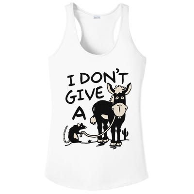 I DonT Give A Donkey Rat Funny Sarcastic Ladies PosiCharge Competitor Racerback Tank