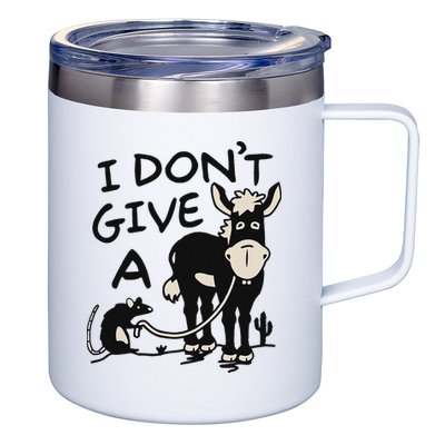 I DonT Give A Donkey Rat Funny Sarcastic 12oz Stainless Steel Coffee Mug