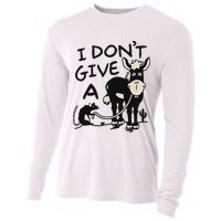 I DonT Give A Donkey Rat Funny Sarcastic Cooling Performance Long Sleeve Crew