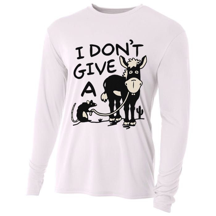 I DonT Give A Donkey Rat Funny Sarcastic Cooling Performance Long Sleeve Crew